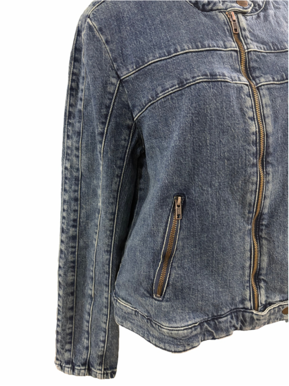 NWT Free People Fast Lane Denim Moto Alchemy Medium - Picture 3 of 12